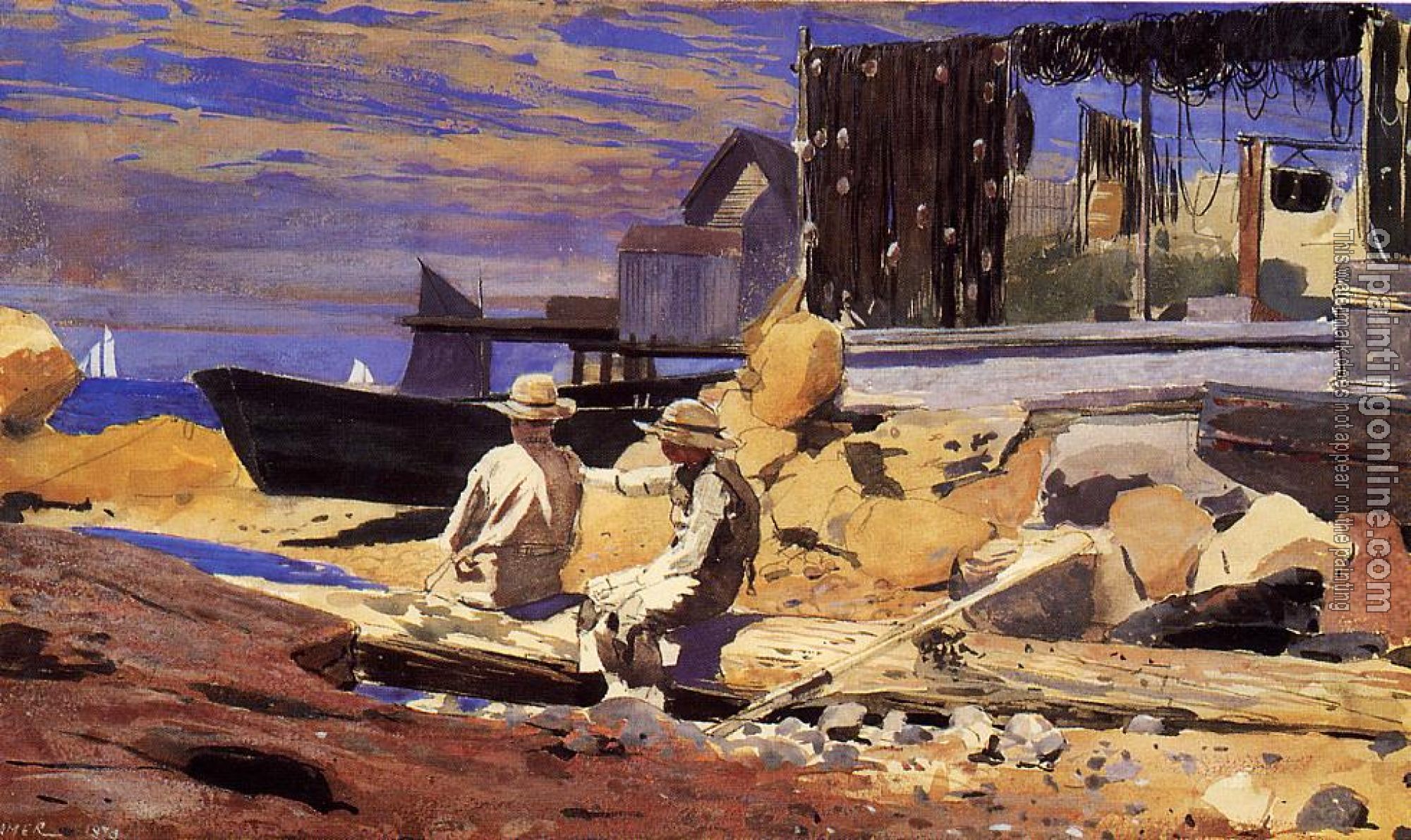 Homer, Winslow - Waiting for the Boats